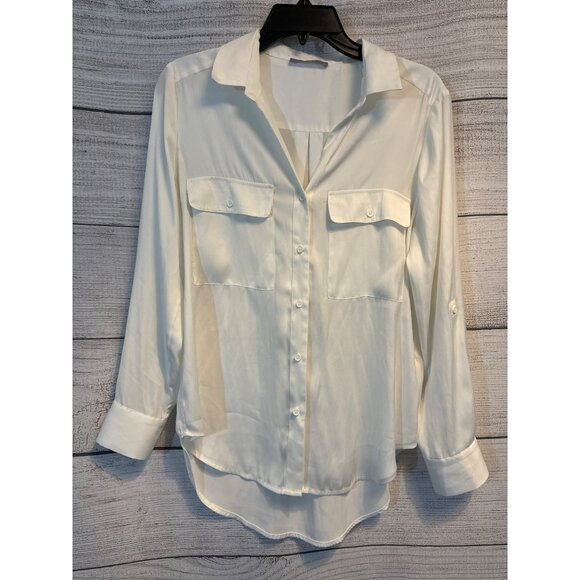 Tart Poly Silk Button Down Shirt Size XS - Picture 1 of 5